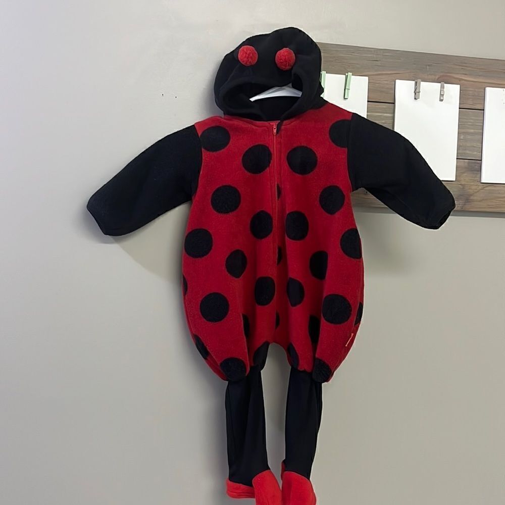 Baby Grand Lady Bug Halloween Fleece Zip-up Costume- 12 months